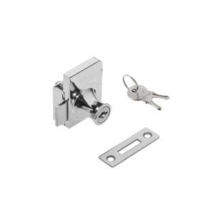 CERRADURA VIDRIO DOBLE CROMO 409